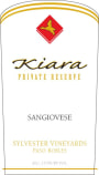 Le Vigne Winery Sylvester Kiara Private Reserve Sangiovese 2007 Front Label