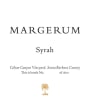 Margerum Colson Canyon Vineyard Syrah 2011 Front Label