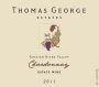Thomas George Estate Chardonnay 2011 Front Label