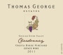 Thomas George Cresta Ridge Chardonnay 2011 Front Label