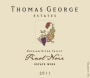 Thomas George Pinot Noir 2011 Front Label