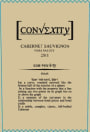 Convexity Cabernet Sauvignon 2011 Front Label