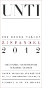 Unti Dry Creek valley Zinfandel 2012 Front Label
