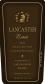 Lancaster Samantha's Sauvignon Blanc 2012 Front Label