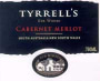 Tyrrell's Old Winery Cabernet-Merlot 2000 Front Label