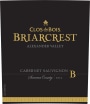 Clos du Bois Briarcrest Cabernet Sauvignon 2012 Front Label