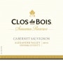 Clos du Bois Alexander Valley Reserve Cabernet Sauvignon 2012 Front Label