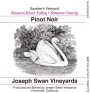 Joseph Swan Saralee's Vineyard Pinot Noir 2012 Front Label