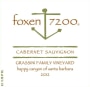 Foxen Happy Canyon 7200 Grassini Family Vineyard 2012 Front Label