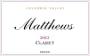 Matthews Winery Claret 2012 Front Label