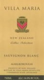 Villa Maria Cellar Selection Sauvignon Blanc 2001 Front Label