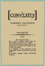 Convexity Cabernet Sauvignon 2012 Front Label