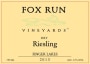 Fox Run Vineyards Dry Riesling 2013 Front Label
