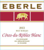 Eberle Cotes-du-Robles Blanc 2013 Front Label