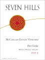 Seven Hills Winery McClellan Estate Vineyard Petite Verdot 2013 Front Label