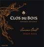 Clos du Bois Sonoma Coast Reserve Pinot Noir 2013 Front Label