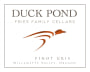 Duck Pond Willamette Valley Pinot Gris 2014 Front Label