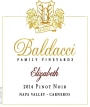 Baldacci Family Vineyards Elizabeth Pinot Noir 2014 Front Label