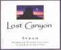 Lost Canyon Winery Allegria Vineyard Syrah 2005 Front Label