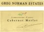 Greg Norman Estates Limestone Coast Cabernet-Merlot 2001 Front Label