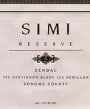 Simi Sendal 1999 Front Label