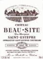 Chateau Beau-Site Saint-Estephe 1999 Front Label