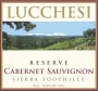 Lucchesi Vineyards & Winery Reserve Cabernet Sauvignon 2013 Front Label