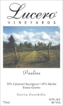 Lucero Vineyards Paulina 2010 Front Label