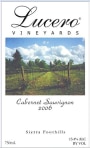 Lucero Vineyards Cabernet Sauvignon 2006 Front Label