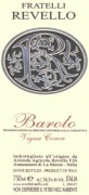 Fratelli Revello Barolo Conca 1999 Front Label