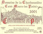 Domaine de la Charbonniere Chateauneuf-du-Pape Mourre des Perdrix 2001 Front Label