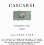 Cascabel Et Al Grenache 2002 Front Label