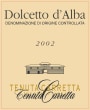 Tenuta Carretta Dolcetto 2002 Front Label