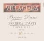 Villa Giada Barbera d'Asti Superiore Nizza Bricco Dani 2004 Front Label