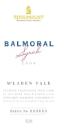 Rosemount Balmoral Syrah 2004 Front Label