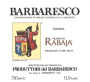 Produttori del Barbaresco Barbaresco Rabaja Riserva 2004 Front Label