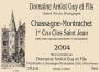 Guy Amiot Chassagne-Montrachet Clos Saint-Jean Premier Cru 2004 Front Label