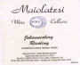 Maiolatesi Wine Cellars Riesling 2015 Front Label