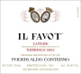 Aldo Conterno Langhe Il Favot Nebbiolo 2005 Front Label