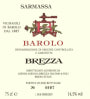 Brezza Barolo Sarmassa 2006 Front Label