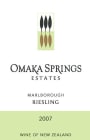 Omaka Springs Riesling 2007 Front Label
