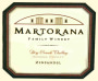 Martorana Family Winery Zinfandel 2009 Front Label