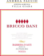 Villa Giada Barbera d'Asti Superiore Nizza Bricco Dani 2007 Front Label
