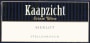 Kaapzicht Merlot 2007 Front Label