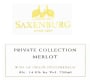 Saxenburg Private Collection Merlot 2007 Front Label