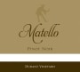 Matello Durant Vineyard Pinot Noir 2011 Front Label