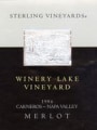 Sterling Winery Lake Vineyard Merlot 1994 Front Label