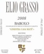Elio Grasso Barolo Ginestra Casa Mate 2008 Front Label