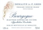 Domaine A.F. Gros Bourgogne Hautes Cotes de Nuits 2008 Front Label