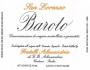 Fratelli Alessandria Barolo San Lorenzo 2008 Front Label